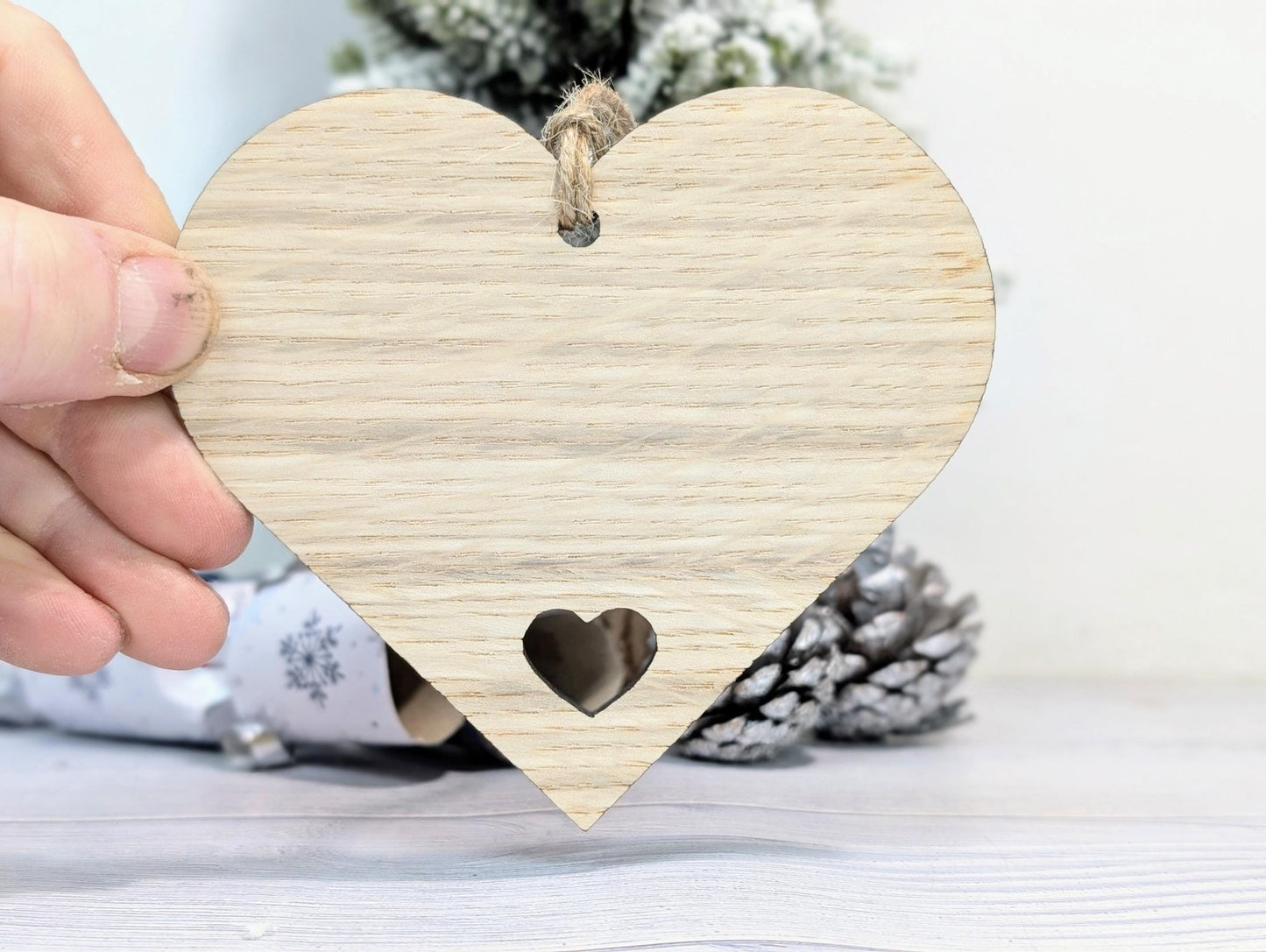 Personalised "Day We First Met" Bauble - Engraved Date Keepsake, Romantic Gift for Christmas, Anniversary, or Valentine’s - Hearts - CherryGroveCraft