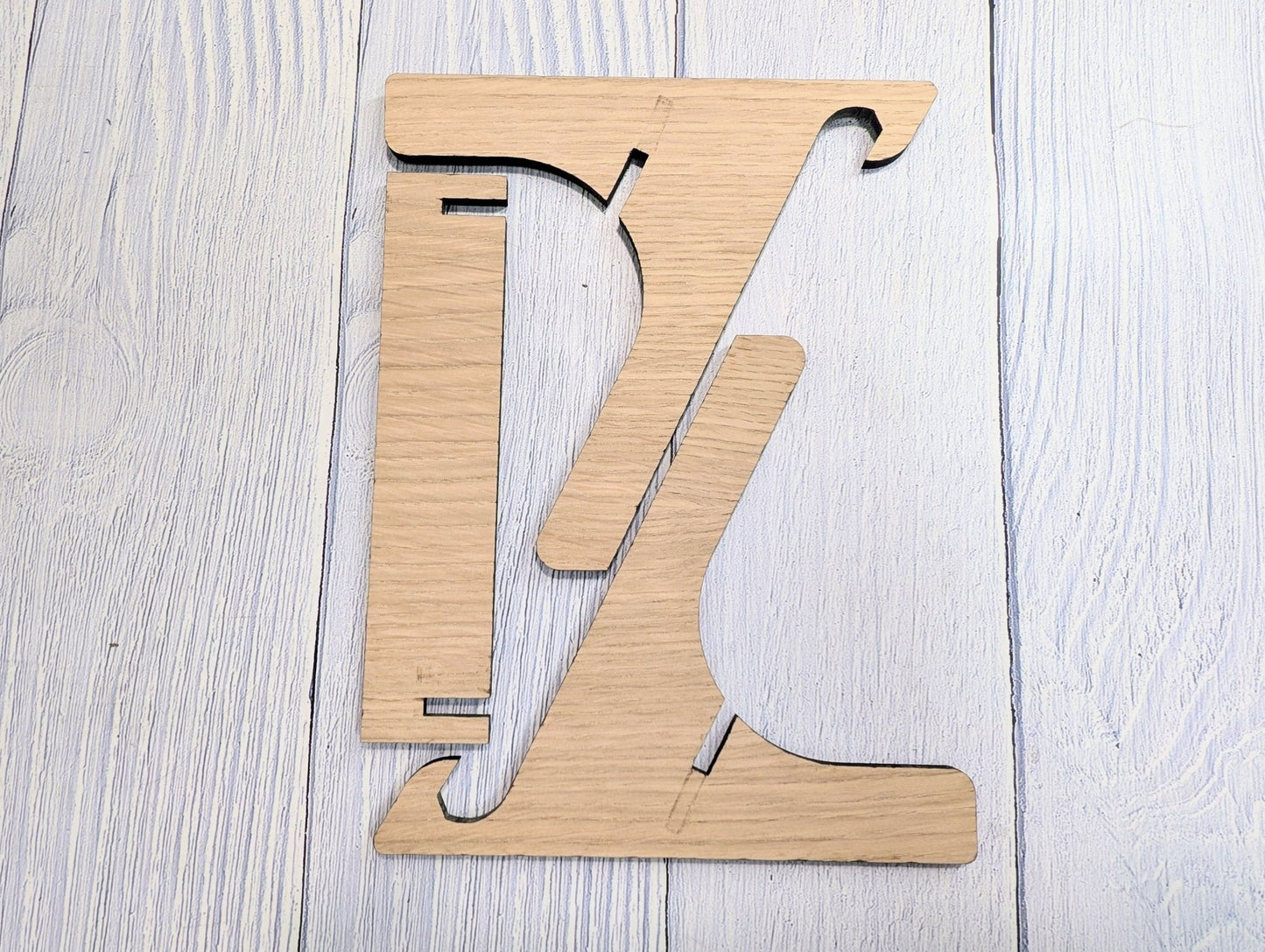 House rules sign A4 — oak veneer, freestanding with flat-pack stand