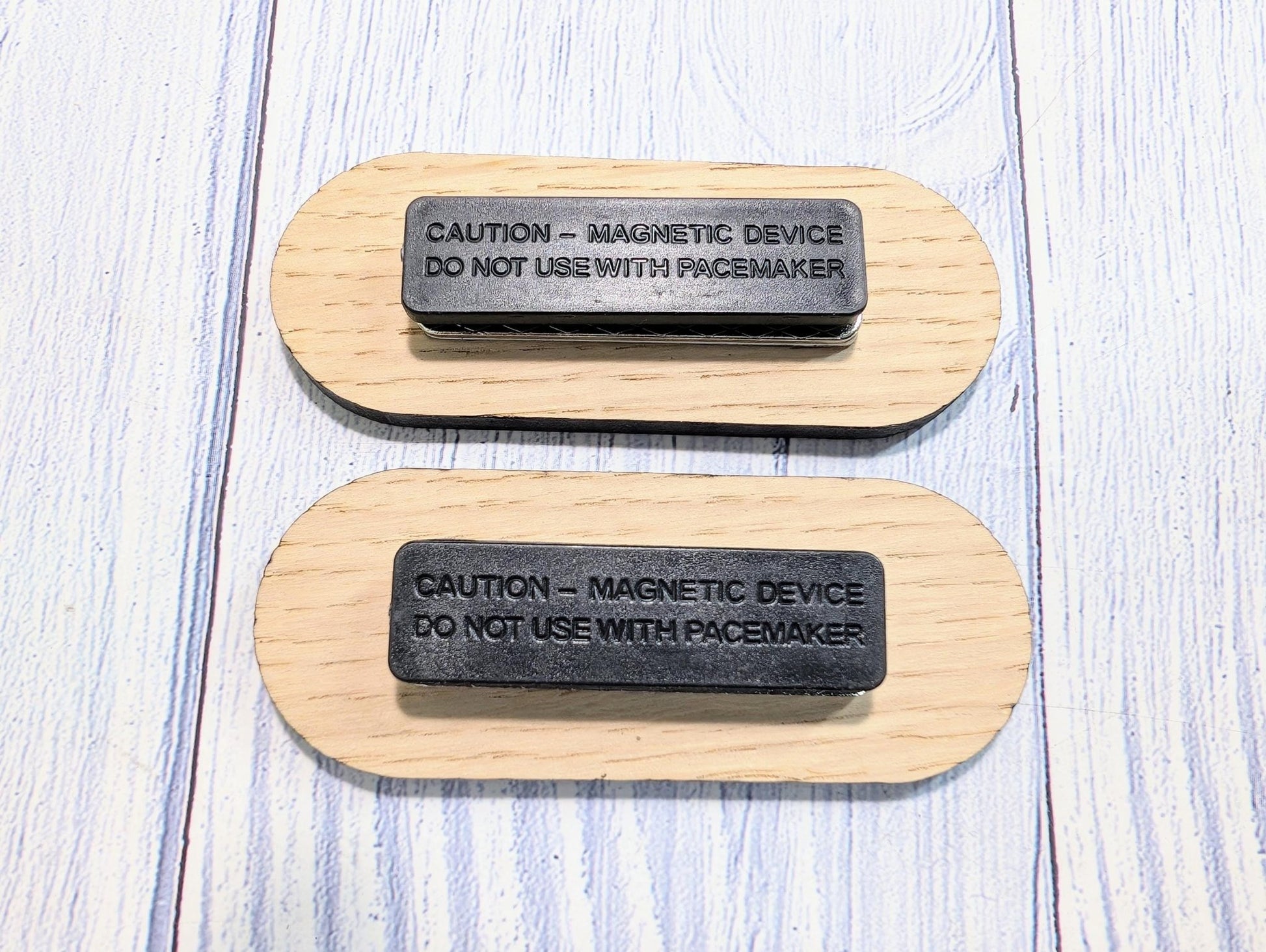 Personalised Wooden Name Badge 75x30mm – Lozenge Shape Oak Veneer with Magnet or Pin – Eco - Friendly Custom Work ID Tag - CherryGroveCraft