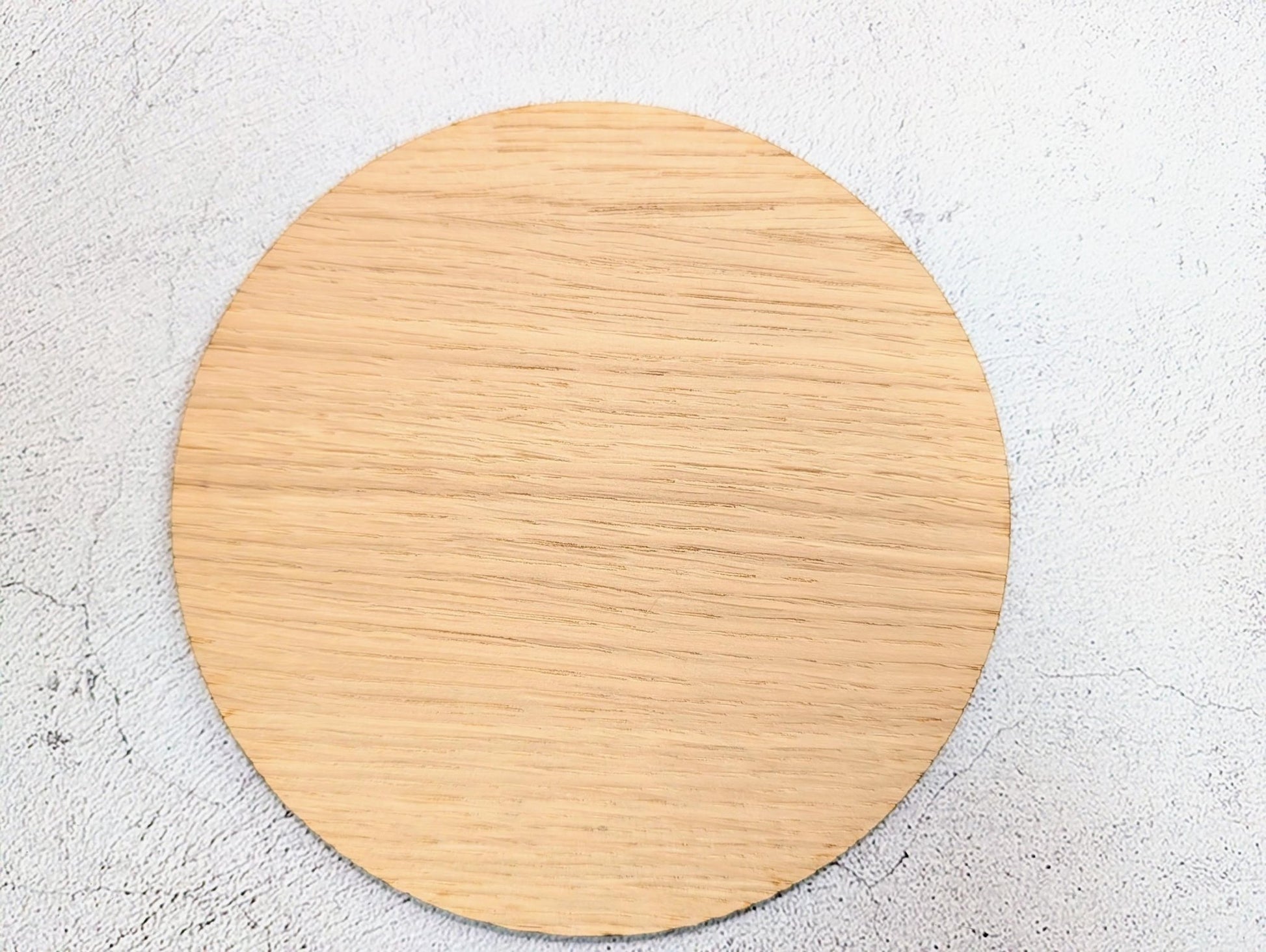 PUSH Door Sign – Circular Oak Veneered Wooden Entry Sign for Doors, Indoor Use Only, Handmade in Wales, Plastic - Free Packaging - CherryGroveCraft
