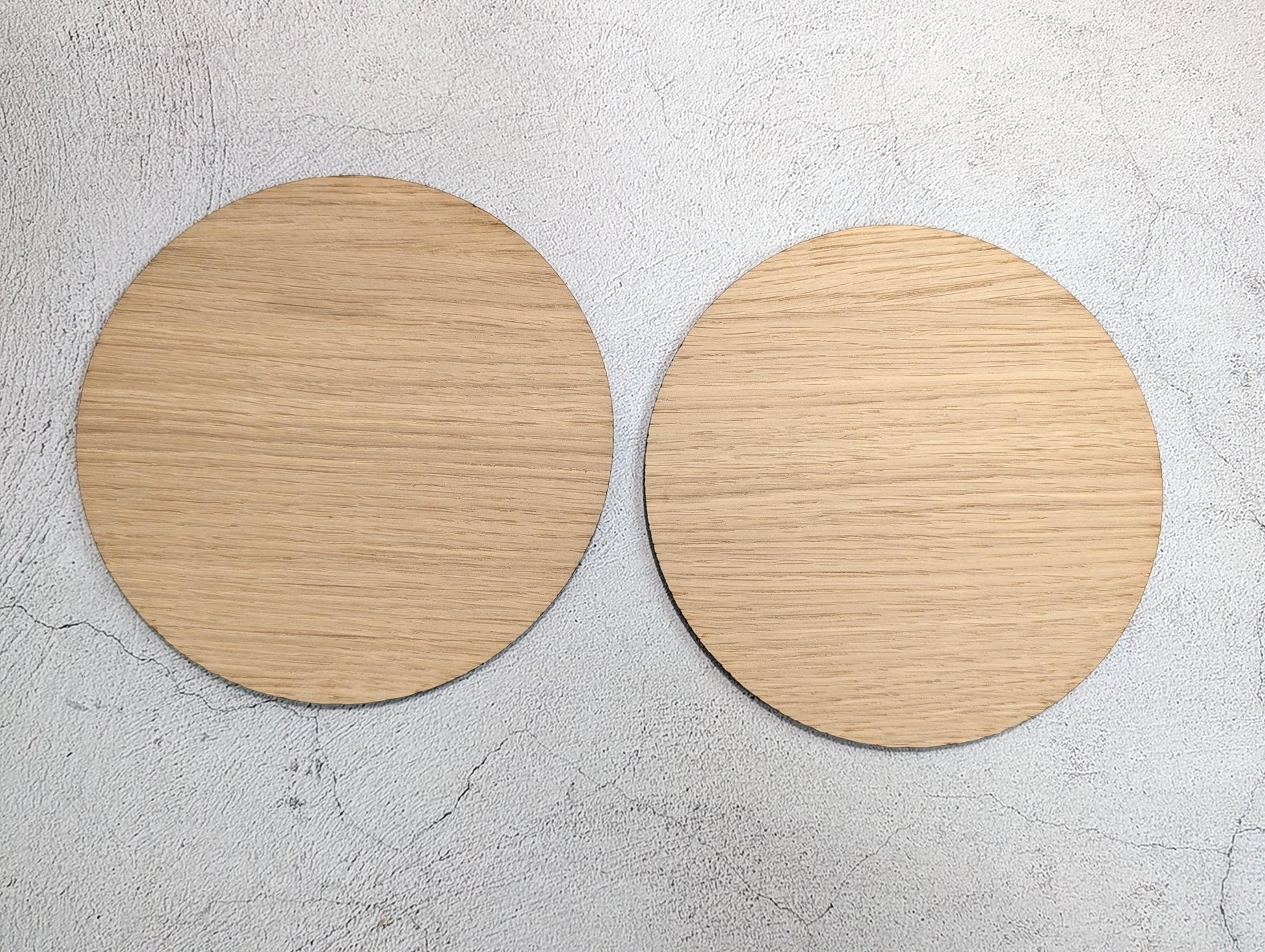 PUSH & PULL Door Sign Set – Circular Oak Veneered Wooden Signs for Entryways, Eco Friendly, Handmade in Wales, 2 Sizes Available - CherryGroveCraft