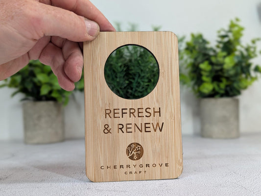 5mm bamboo reversible door hanger showing the Do Not Disturb face