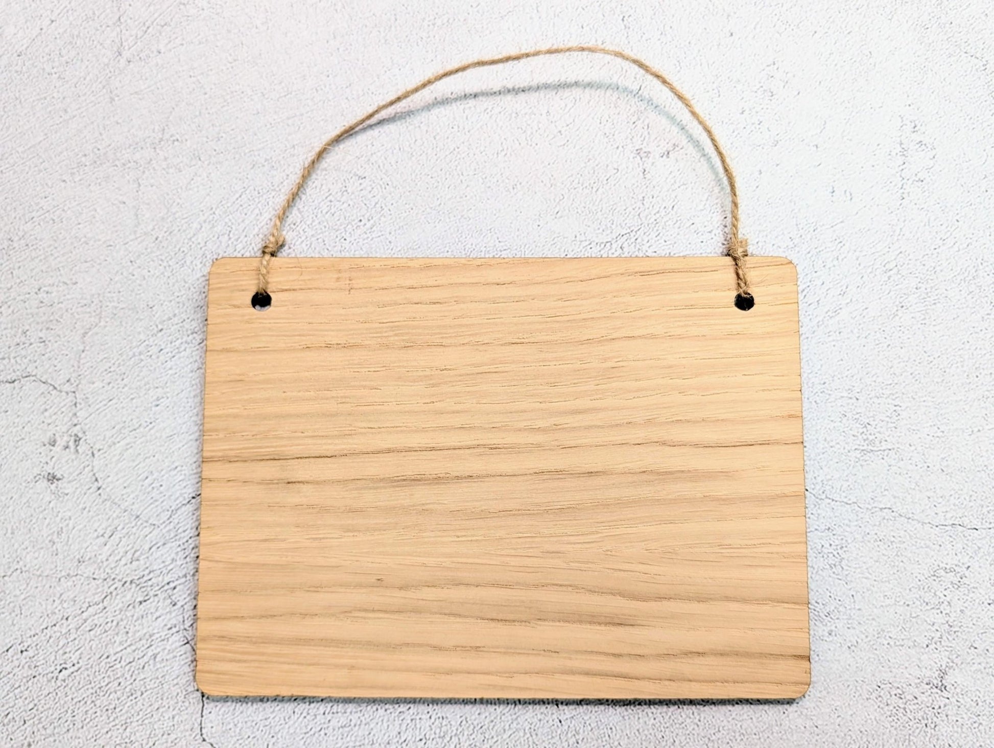 Welcome Sign – Oak Veneered Wooden Hanging Sign for Holiday Lets, Guest Rooms and B&Bs, Handmade in Wales, Eco Friendly Packaging, 4 Sizes - CherryGroveCraft