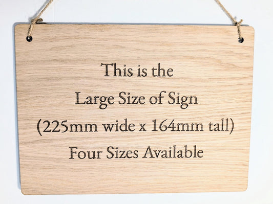 Wooden Personalised Sign, Personalised Wooden Hanging Sign, Birthday Gift, Oak - CherryGroveCraft