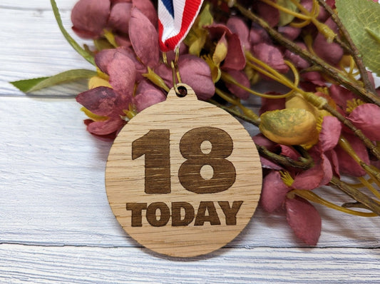 18 Today Birthday Medal - Commemorate Your Milestone 18th Birthday - Eco-Friendly Keepsake - Perfect for Celebrations - CherryGroveCraft