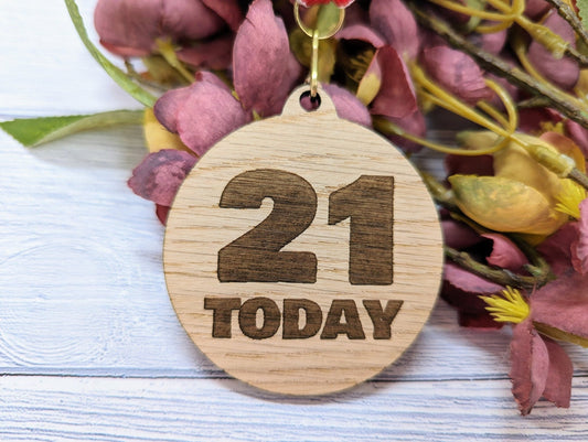 21 Today Birthday Medal - Commemorate Your Milestone 21st Birthday - Eco-Friendly Keepsake - Perfect for Celebrations - CherryGroveCraft