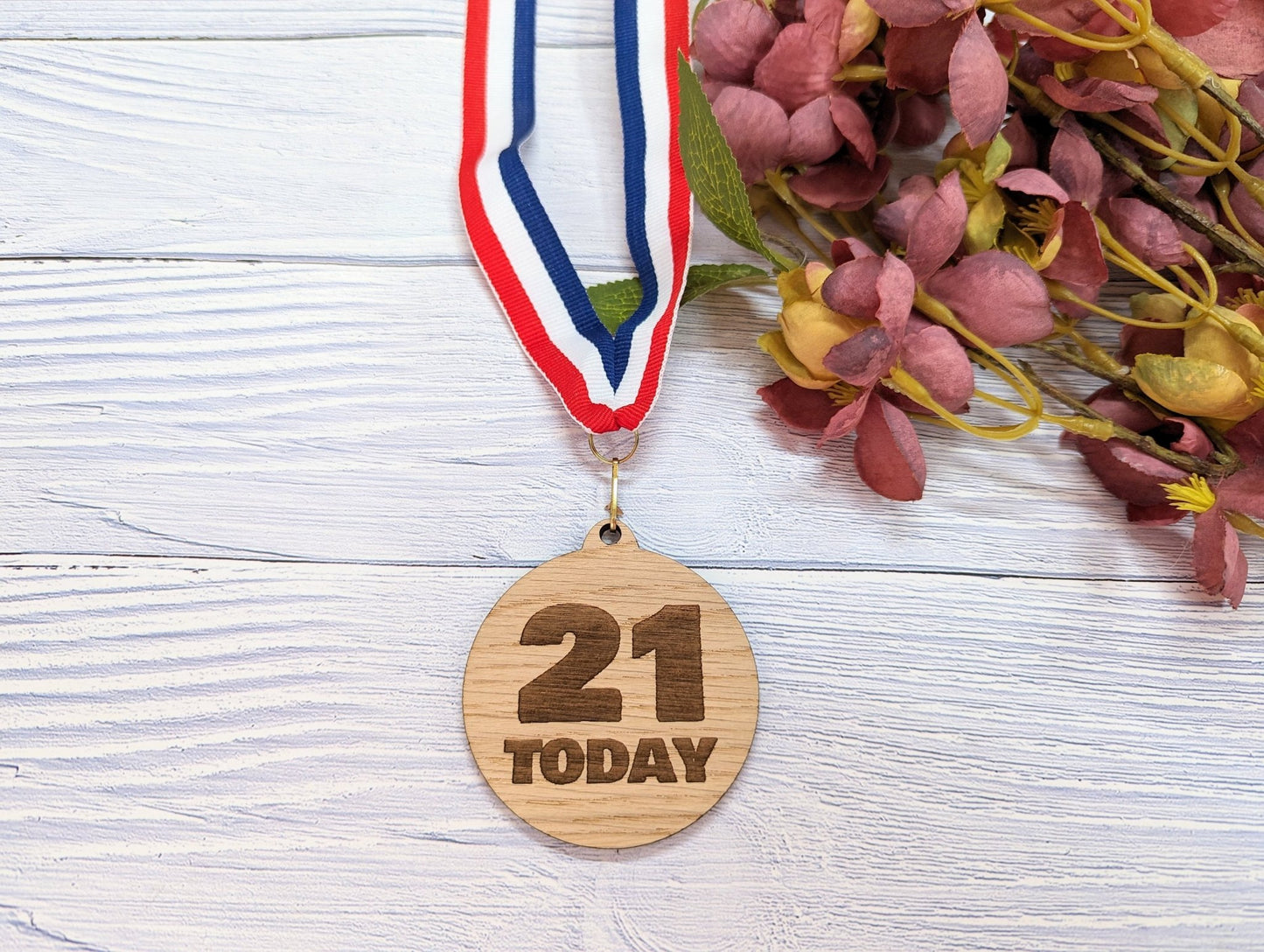 21 Today Birthday Medal - Commemorate Your Milestone 21st Birthday - Eco-Friendly Keepsake - Perfect for Celebrations - CherryGroveCraft