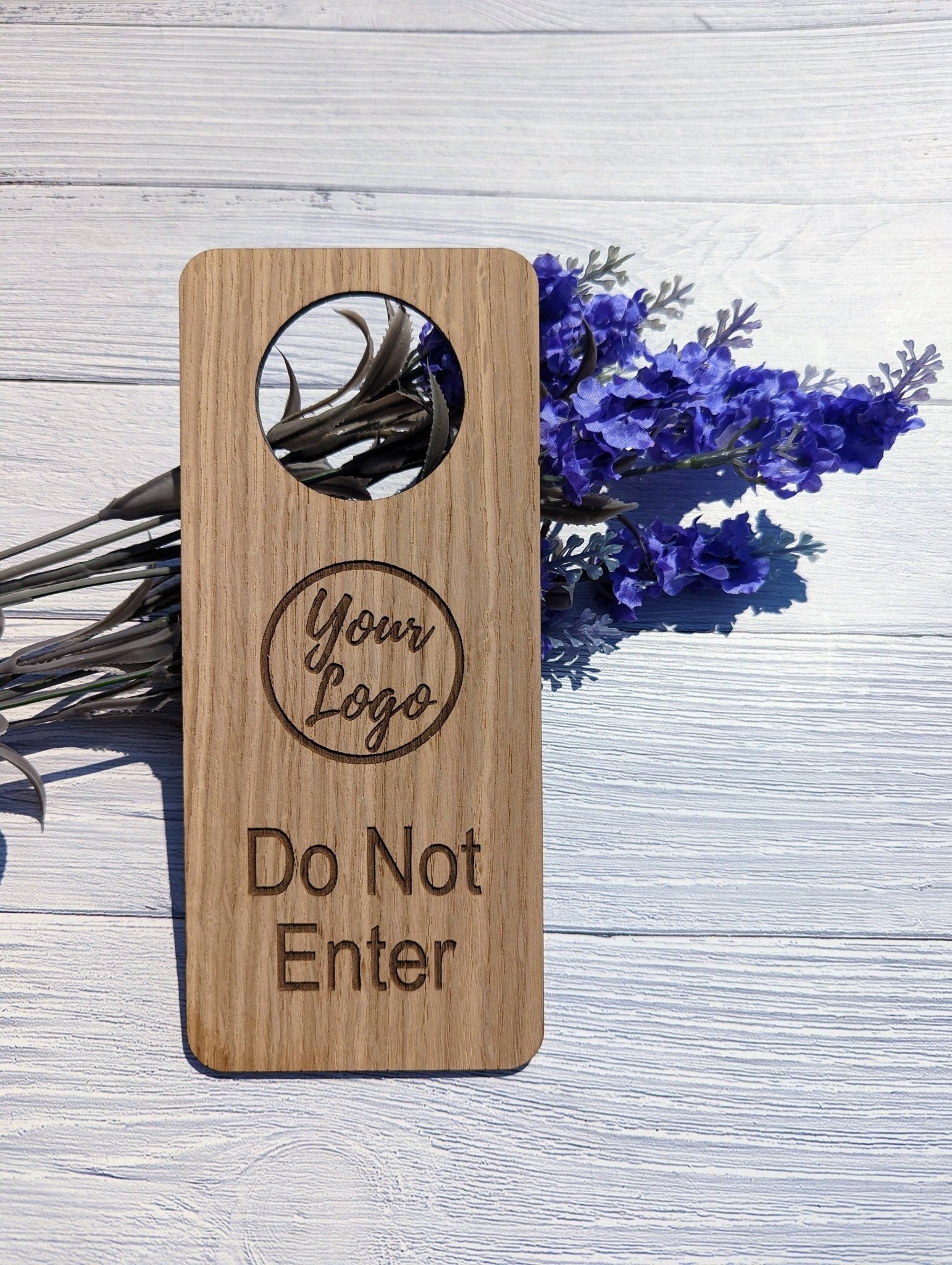 Do Not Enter - Wooden Door Hanger, Personalised Sign, Interview Sign, Meeting Decor, Security Sign, Private Space, Restricted Area - CherryGroveCraft