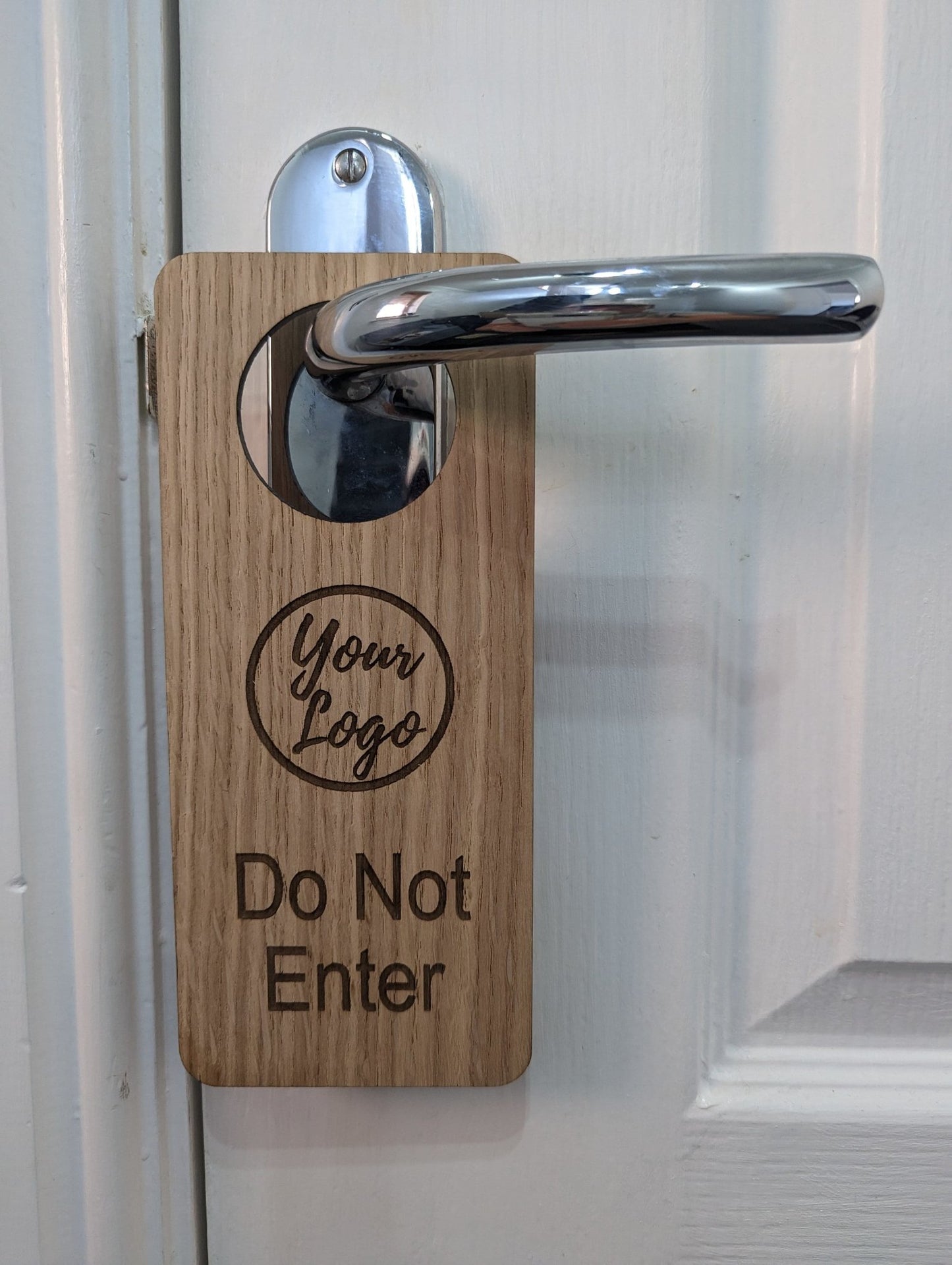 Do Not Enter - Wooden Door Hanger, Personalised Sign, Interview Sign, Meeting Decor, Security Sign, Private Space, Restricted Area - CherryGroveCraft