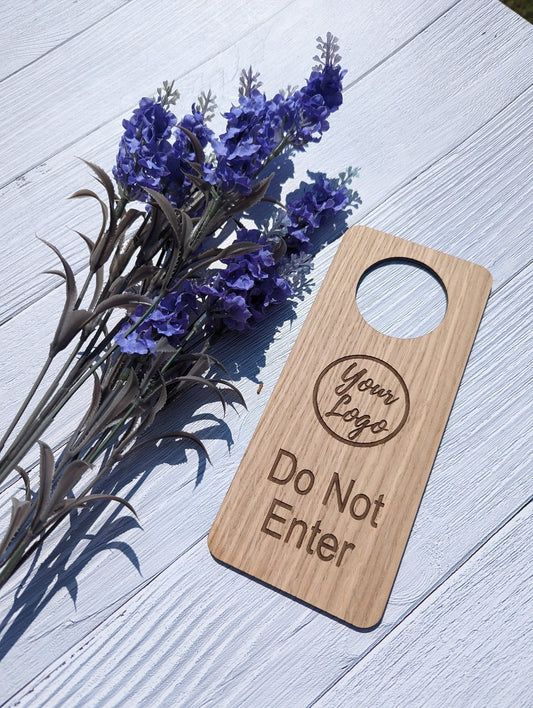 Do Not Enter - Wooden Door Hanger, Personalised Sign, Interview Sign, Meeting Decor, Security Sign, Private Space, Restricted Area - CherryGroveCraft