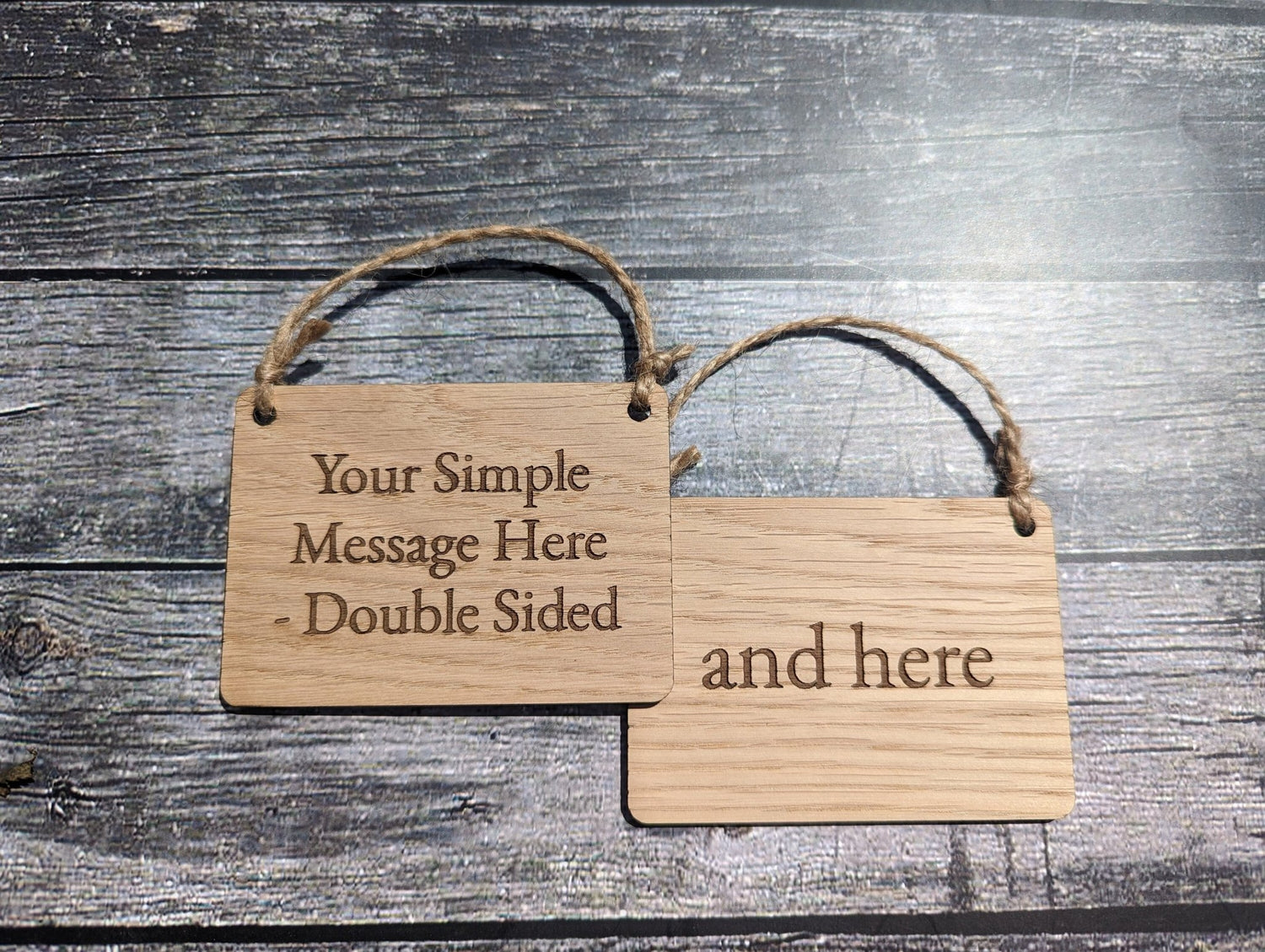Double Sided Wooden Personalised Sign | Personalised 2 Sided Wooden Hanging Sign | Birthday Gift | Man Cave Sign | Bar Sign | Door Sign - CherryGroveCraft