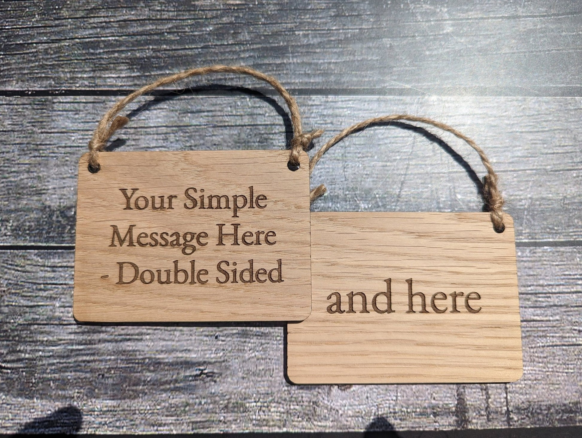 Double Sided Wooden Personalised Sign | Personalised 2 Sided Wooden Hanging Sign | Birthday Gift | Man Cave Sign | Bar Sign | Door Sign - CherryGroveCraft