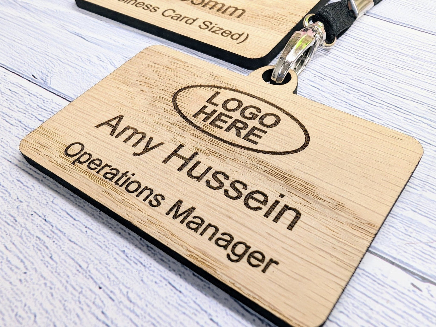 Eco Staff Name Badges with Eco Lanyards, Add Your Logo - CherryGroveCraft