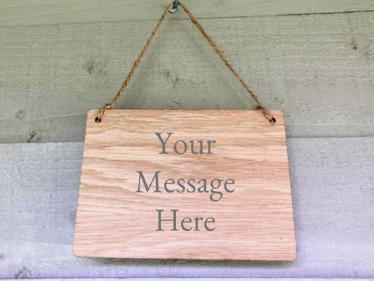Extra Large Personalised Wooden Sign - Add Your Own Text - CherryGroveCraft