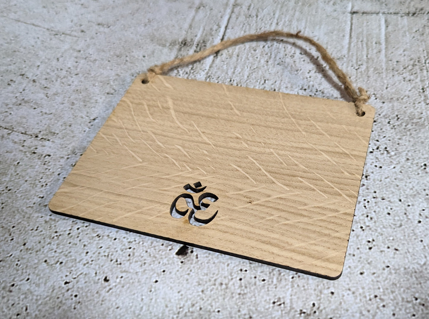 Wooden Personalised Yoga Sign, Namaste Wooden Hanging Sign