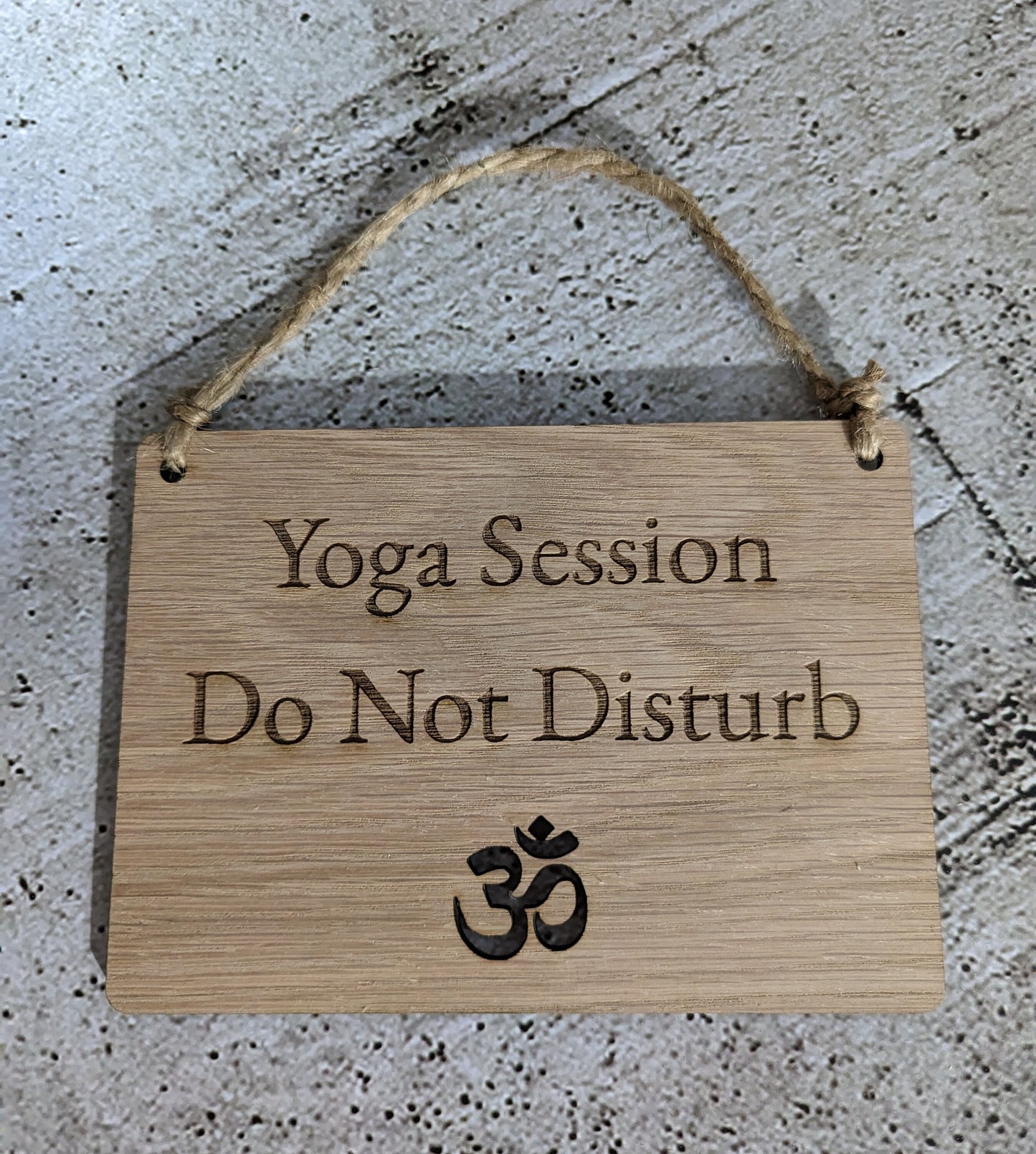 Wooden Personalised Yoga Sign, Namaste Wooden Hanging Sign