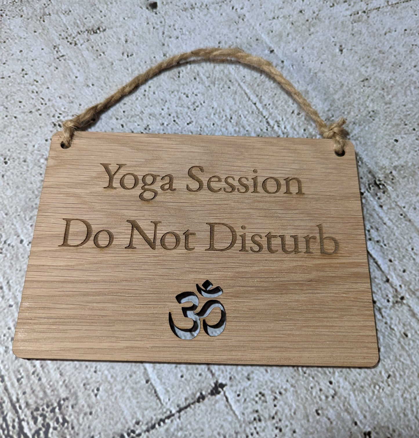 Wooden Personalised Yoga Sign, Namaste Wooden Hanging Sign