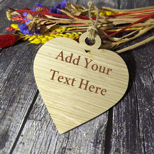 Personalised Heart Shaped Sign, Friend Gift, Add Your Text