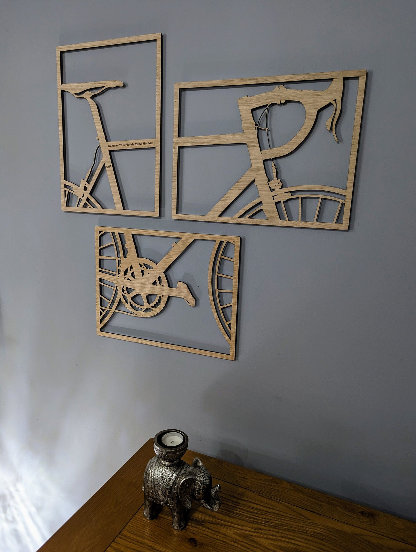 Personalised Cycling Wall Art, Wooden Bike Wall Art, Cyclist Wall Art, Personalised Wall Art