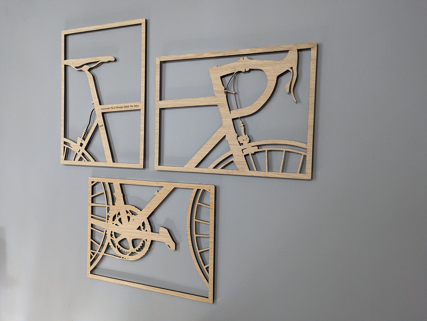 Personalised Cycling Wall Art, Wooden Bike Wall Art, Cyclist Wall Art, Personalised Wall Art