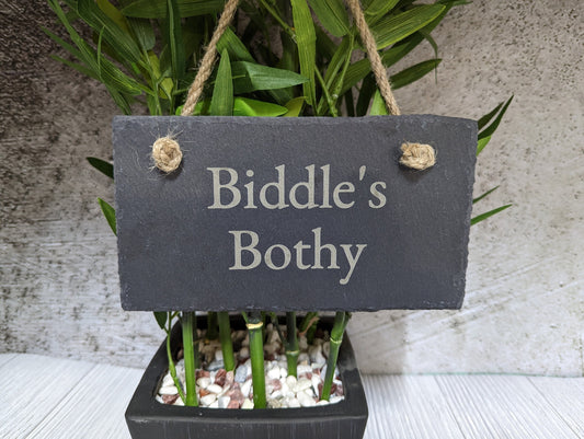 Personalised Engraved Slate Sign | Eco-friendly Natural Slate Hanging Plaque