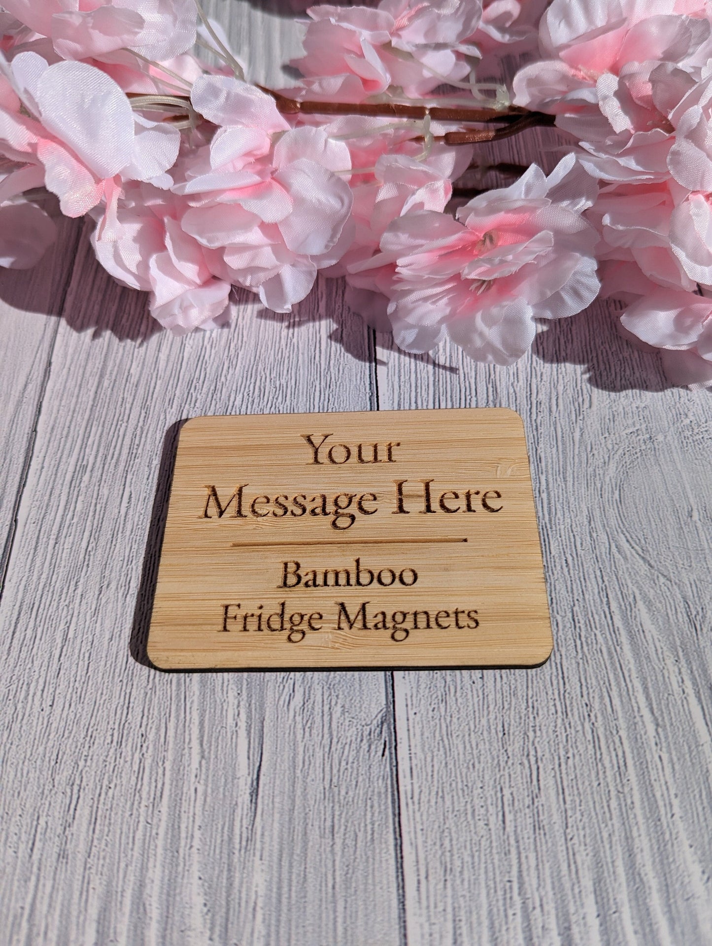 Personalised Bamboo Fridge Magnets | Sustainable Fridge Magnets | Sustainable Gift for All Occasions, 3 Sizes, Eco-Friendly Gift