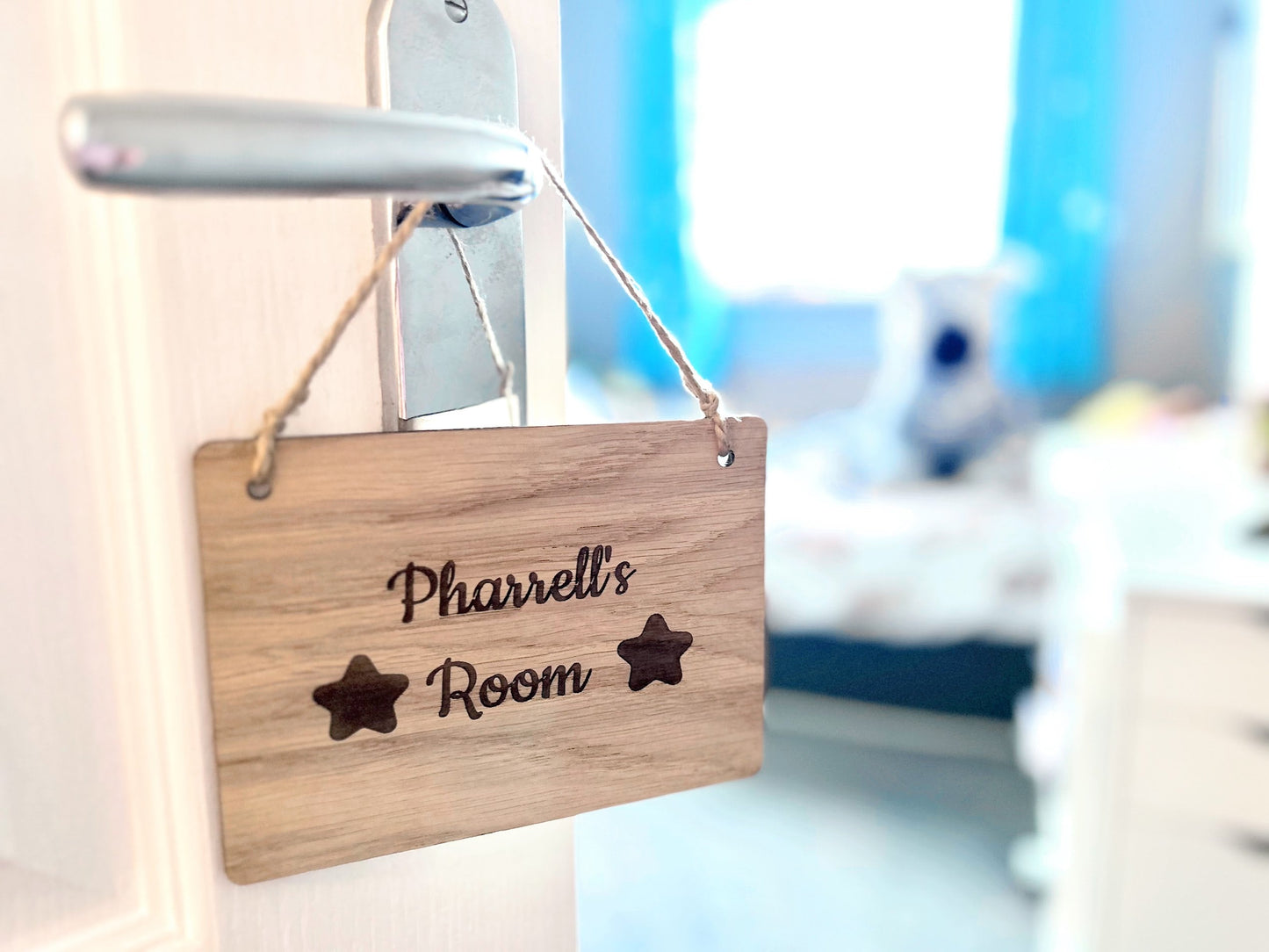 Wooden Personalised Bedroom Sign | Personalised Wooden Hanging Sign | Den Sign | Bedroom Sign | Children's Sign | Door Sign | Hanging Sign
