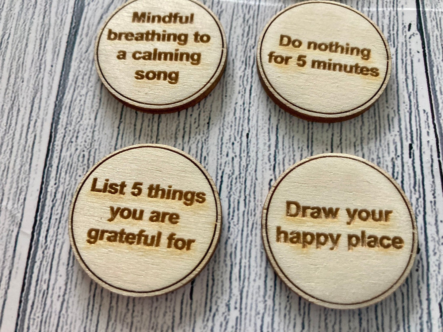 Inner Calm Coins, Pocket Anxiety Techniques, Mindfulness Gift - CherryGroveCraft