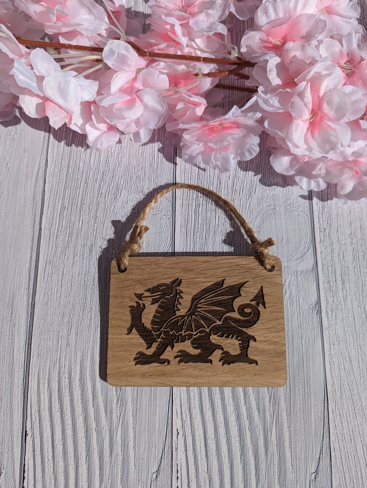 Patriotic Welsh Wooden Signs - Welsh Dragon Design in 4 Sizes - CherryGroveCraft