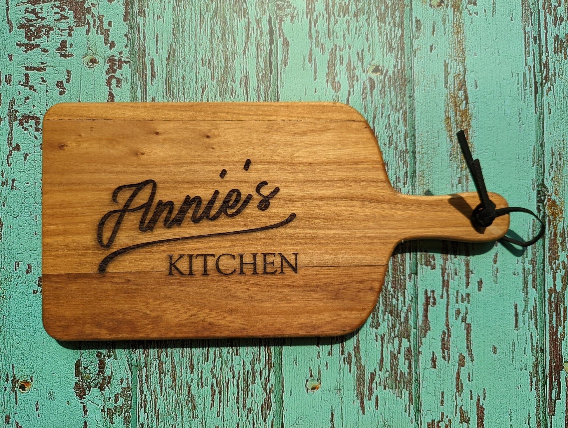 Personalised Chopping Board, Acacia Wood, Engraved with Name - CherryGroveCraft