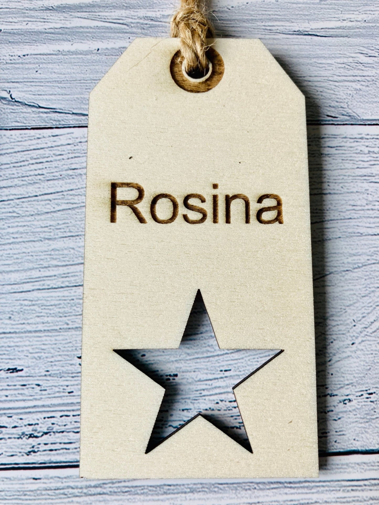 Personalised Engraved Wooden Gift Tag | Wooden Label | Engraved Label | Wrapping Ideas | Custom Label | Corporate Gifts - CherryGroveCraft