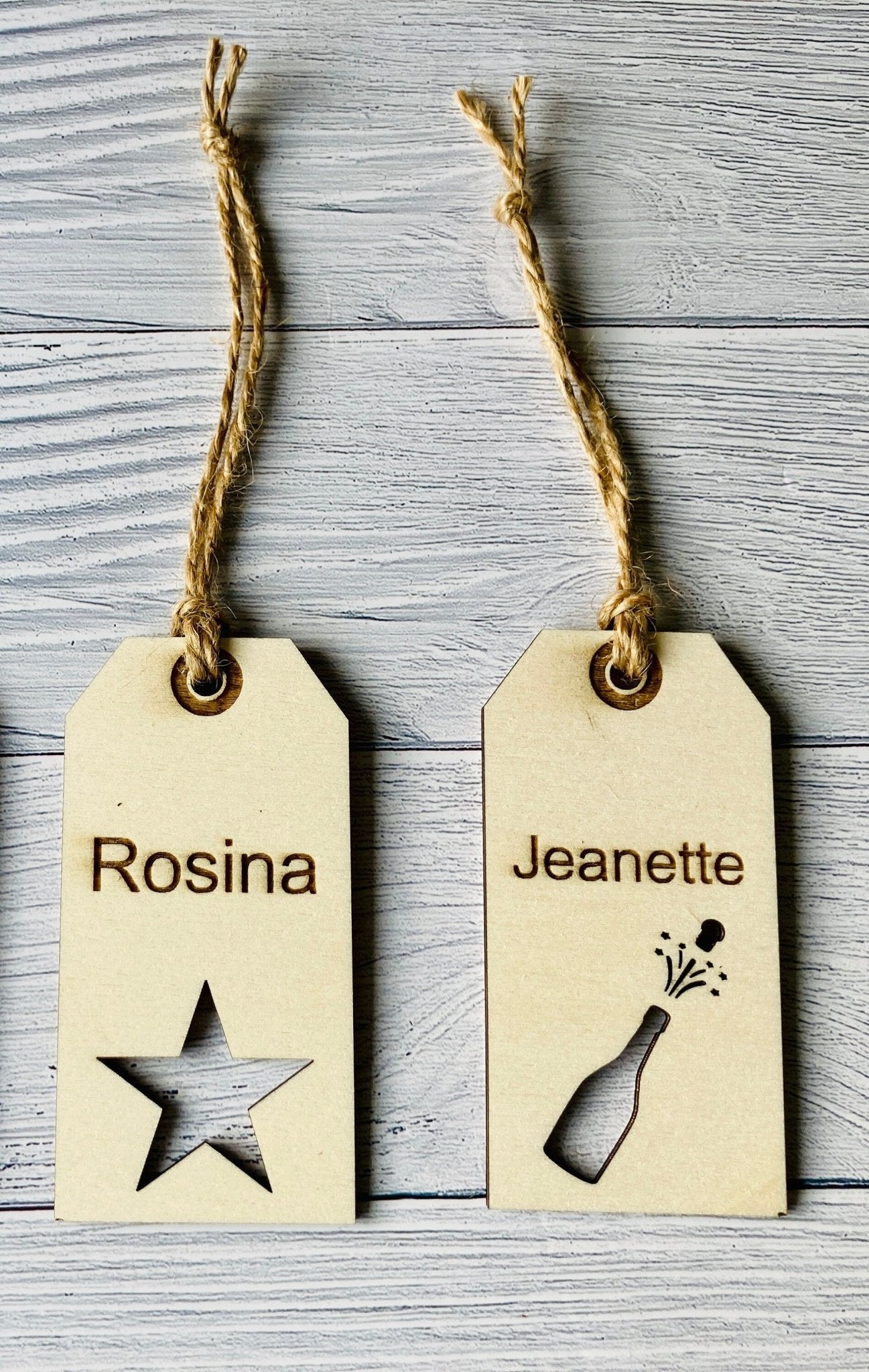 Personalised Engraved Wooden Gift Tag | Wooden Label | Engraved Label | Wrapping Ideas | Custom Label | Corporate Gifts - CherryGroveCraft