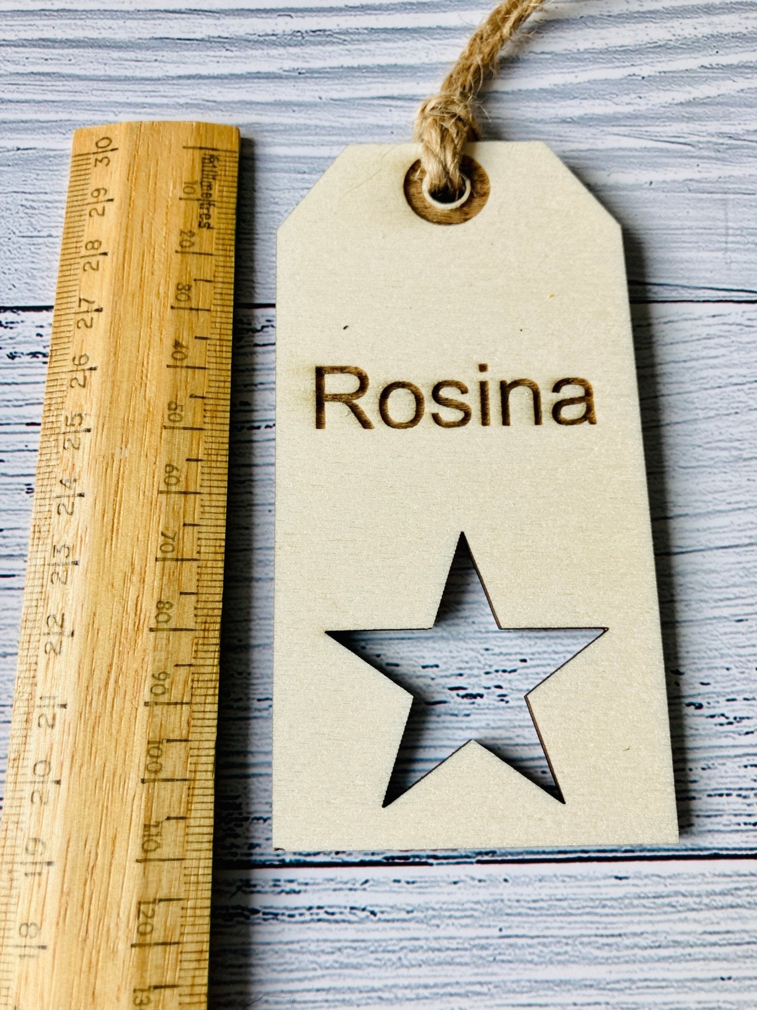 Personalised Engraved Wooden Gift Tag | Wooden Label | Engraved Label | Wrapping Ideas | Custom Label | Corporate Gifts - CherryGroveCraft