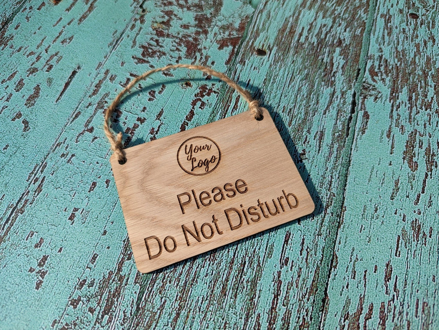 Personalised "Please Do Not Disturb" Hanging Sign - 4 Sizes, Add Your Text or Logo, Personalised Wooden Hanging Sign, Door Sign - CherryGroveCraft