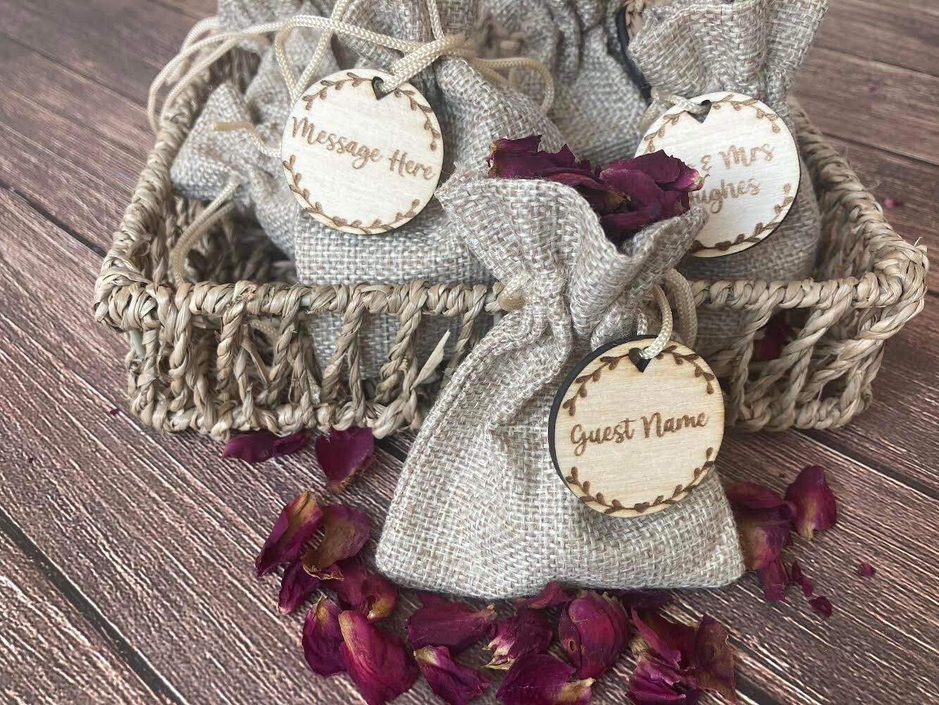 Personalised Wedding Favour Bags, Personalised Confetti Bags - CherryGroveCraft
