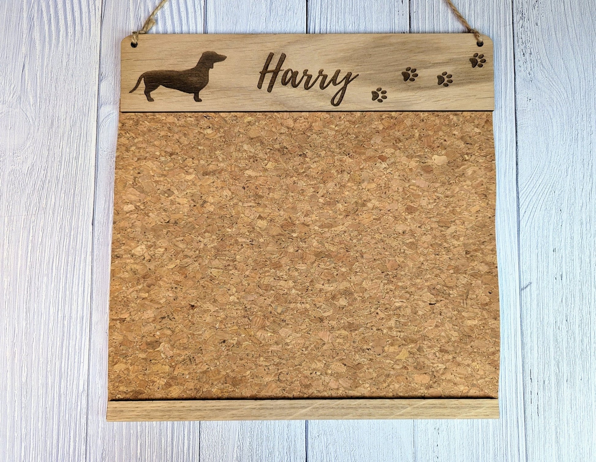 Personalised Wooden Dachshund Rosette Holder | Add Your Dog's Name | Rosette Display Board - CherryGroveCraft