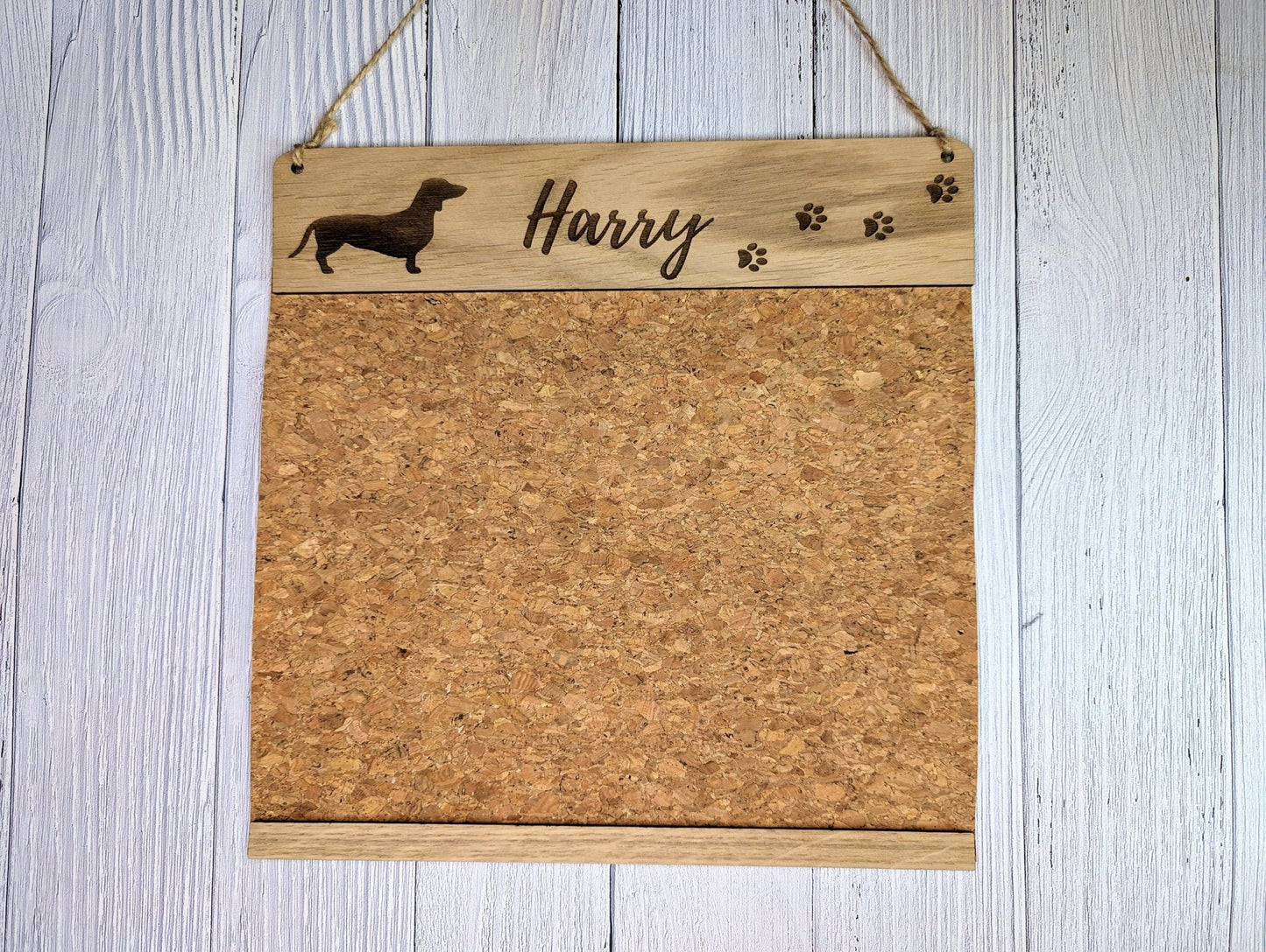 Personalised Wooden Dachshund Rosette Holder | Add Your Dog's Name | Rosette Display Board - CherryGroveCraft
