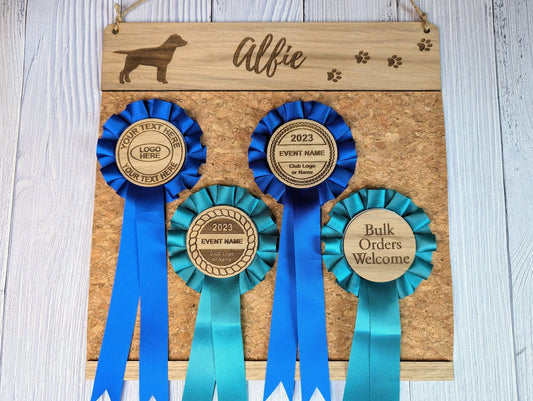 Personalised Wooden Labrador Rosette Holder | Add Your Dog's Name | Rosette Display Board | Unique Gift - CherryGroveCraft