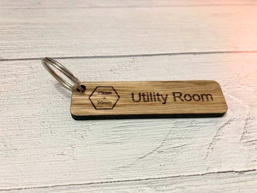 Premium Personalised Logo Keyrings - Crafted from Oak Wood | Various Sizes Available | Perfect for Corporate Gifting | Fast Shipping - CherryGroveCraft