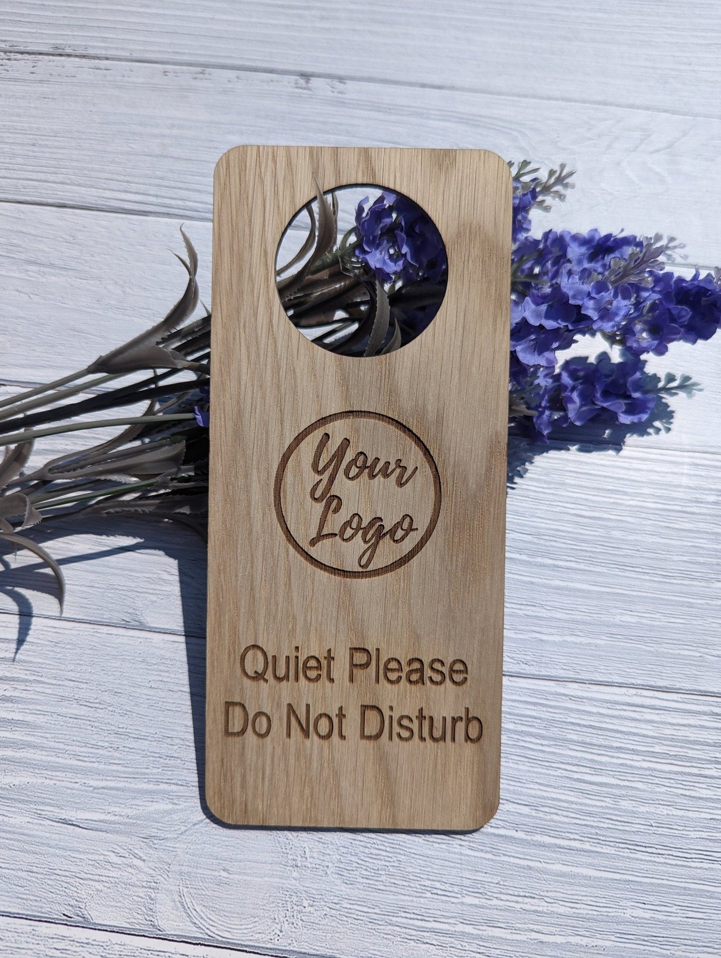 Quiet Please, Do Not Disturb - Wooden Door Hanger, Personalised Sign, Door Sign, Studying, Home Working, WFH, On a Call, Meditation Sign - CherryGroveCraft