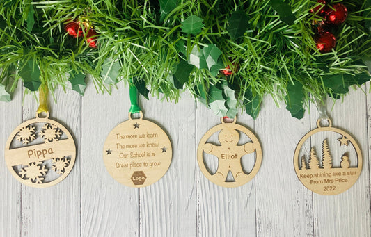 School Christmas Baubles, Gifts From Teacher | Personalised Teacher Gifts | School gifts - CherryGroveCraft