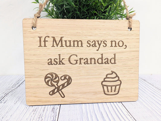 Sweet Treats Custom Wooden Sign - Personalised Family Fun Sign, Mum, Dad, Grandad, Grandma - CherryGroveCraft