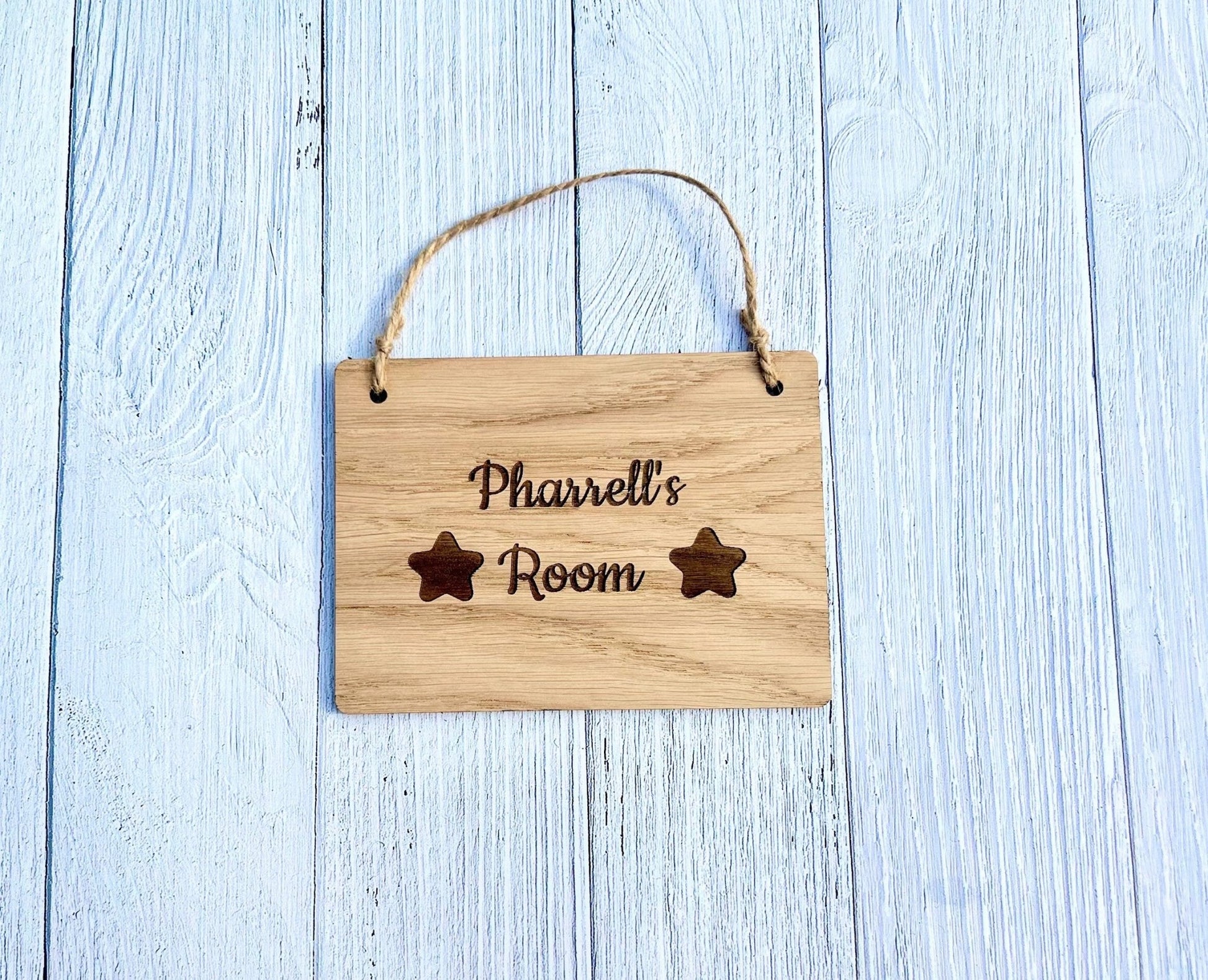 Wooden Personalised Bedroom Sign | Personalised Wooden Hanging Sign | Den Sign | Bedroom Sign | Children's Sign | Door Sign | Hanging Sign - CherryGroveCraft