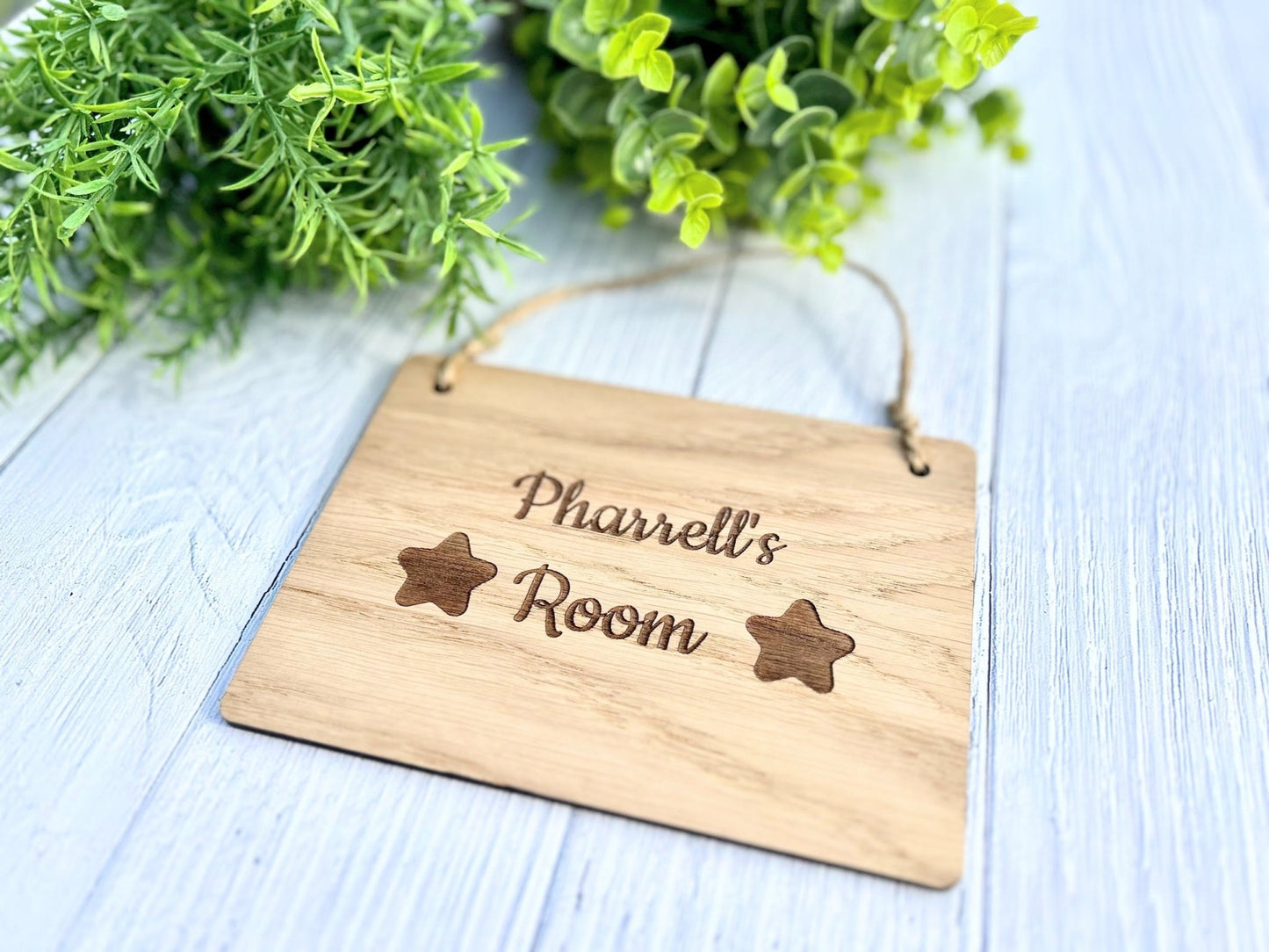 Wooden Personalised Bedroom Sign | Personalised Wooden Hanging Sign | Den Sign | Bedroom Sign | Children's Sign | Door Sign | Hanging Sign - CherryGroveCraft