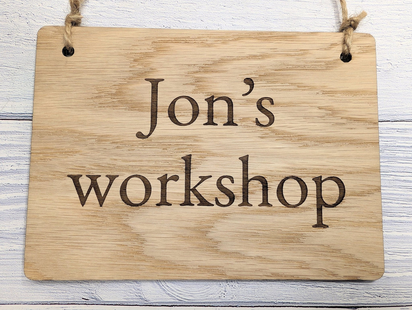 Workshop Sign Personalised, Wooden - Personalised Name Plaque, 4 Sizes | Handcrafted, Eco-Friendly, Ideal for Home & Professional Workshops - CherryGroveCraft